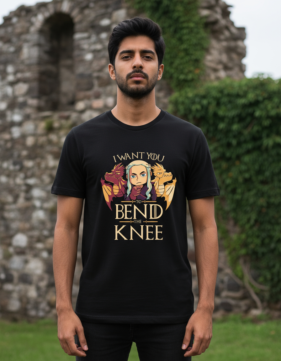 Remera: I Want You To Bend The Knee Memoestampados