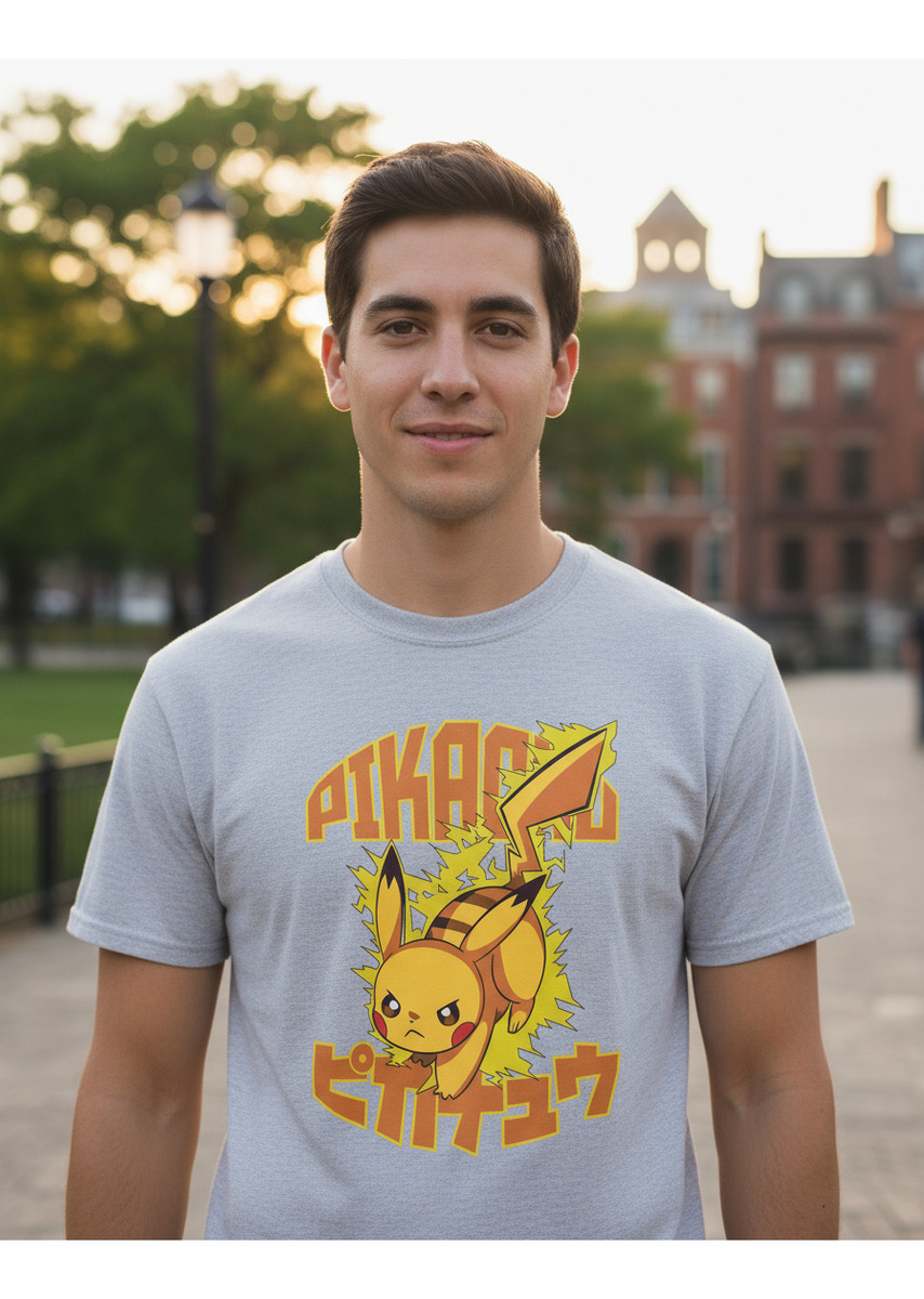 Remera: Pikachu Letras Memoestampados - Imagen 18