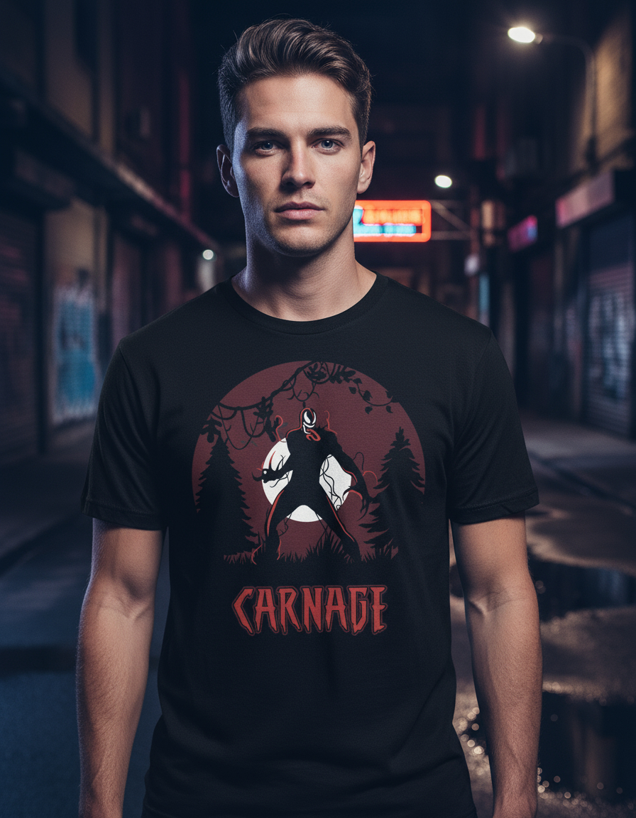 Remera: Carnage Silueta Memoestampados