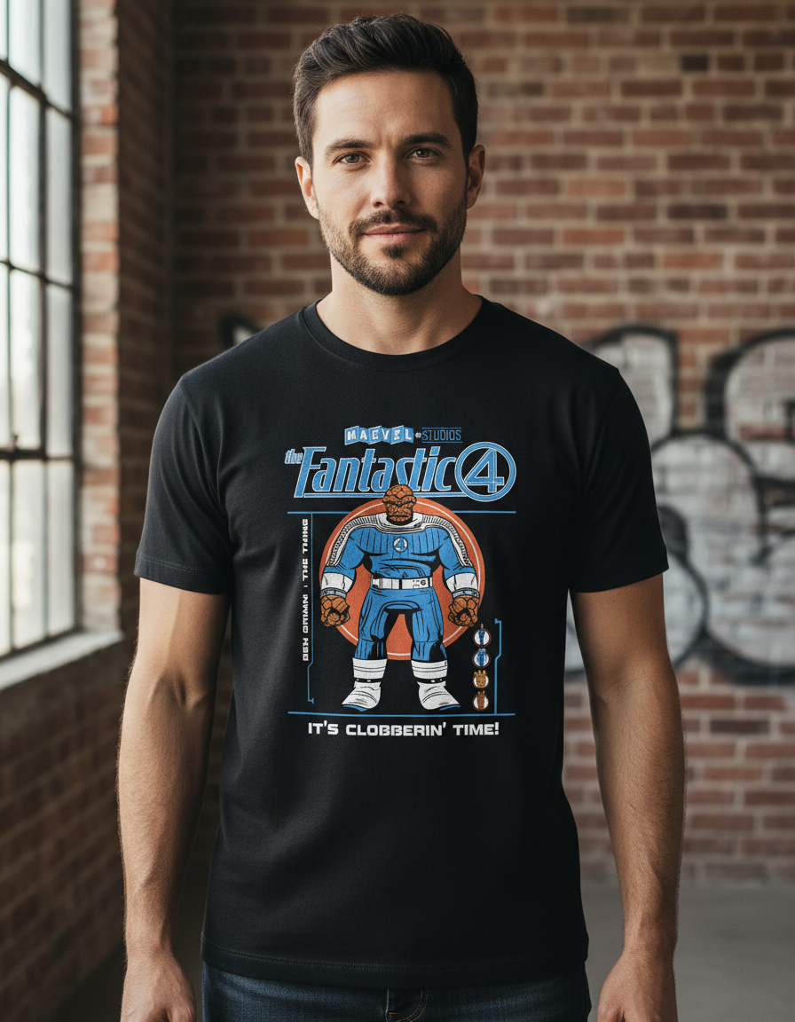 Remera: 4 Fantasticos Ben Grimm Memoestampados