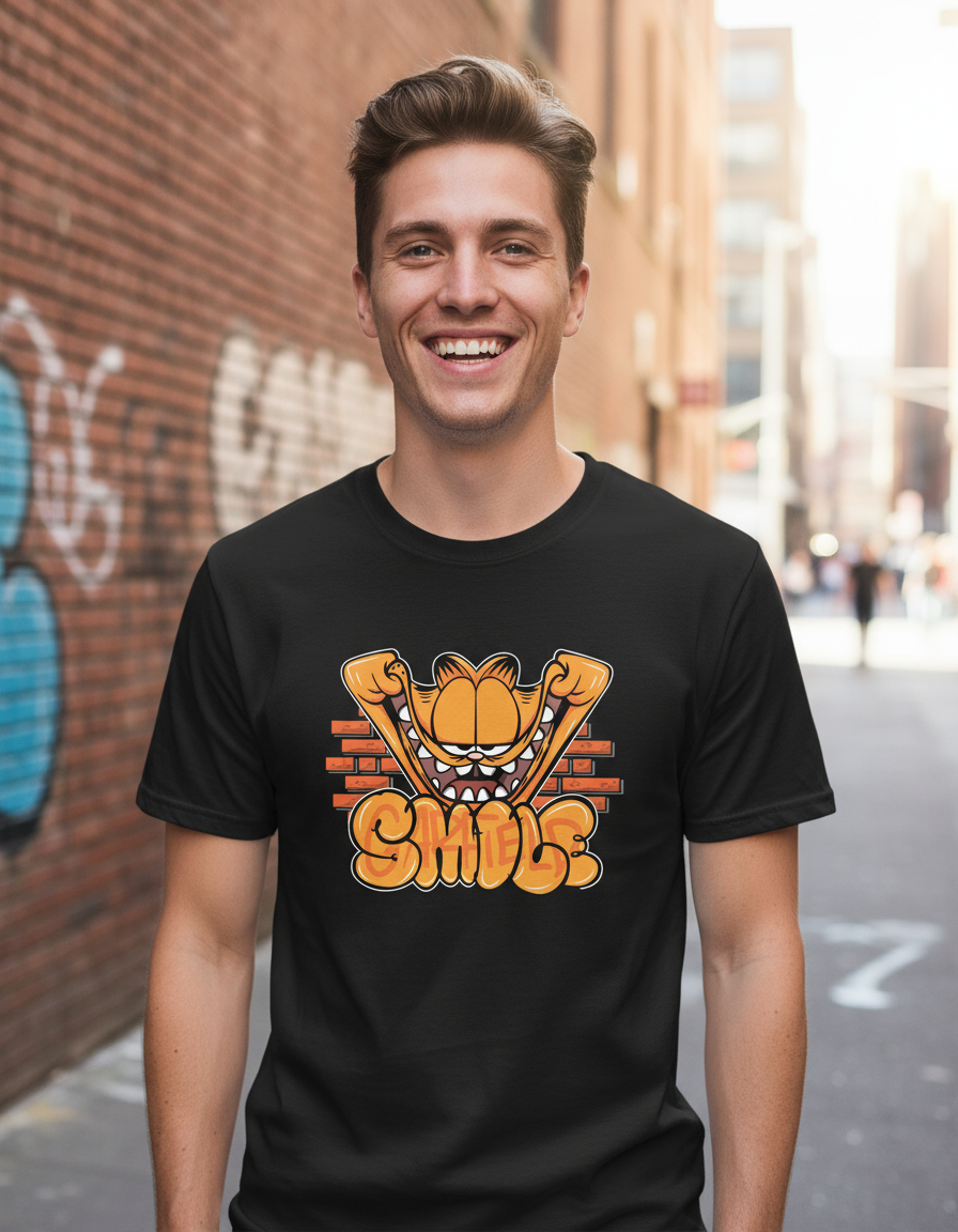 Remera: Garfield Smile Memoestampados