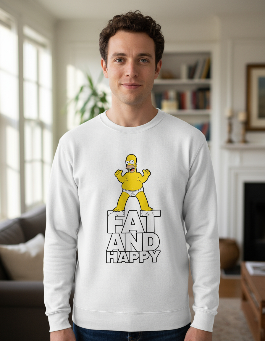Buzo: Homero Simpsons Fat And Happy Memoestampados - Imagen 3