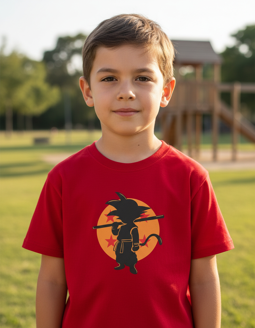 Remera: Goku Silueta 01 Memoestampados - Imagen 3