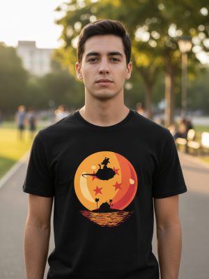 Remera: Goku Silueta Nube Esfera Memoestampados