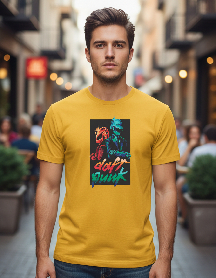 Remera: Daft Punk Pixel Art Memoestampados - Imagen 24