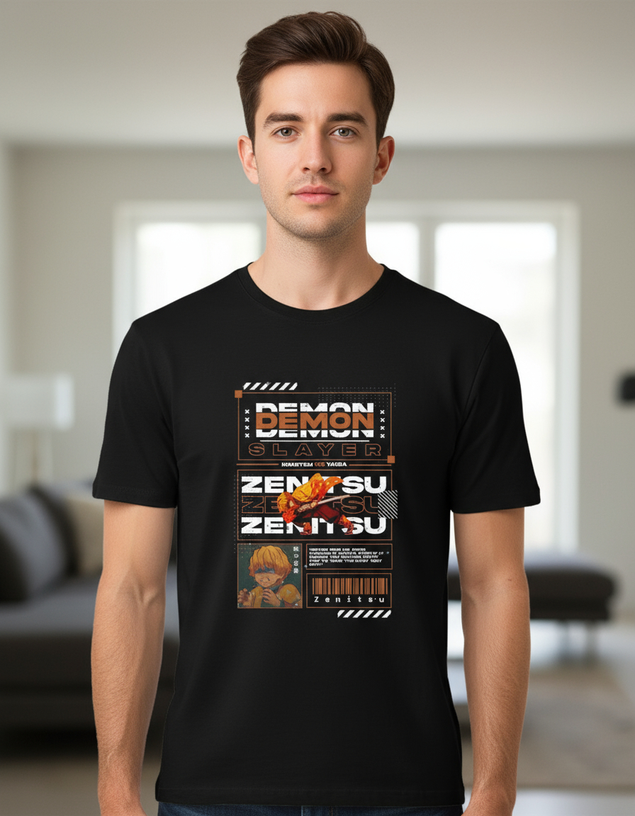 Remera: Demon Slayer Zenitsu Memoestampados