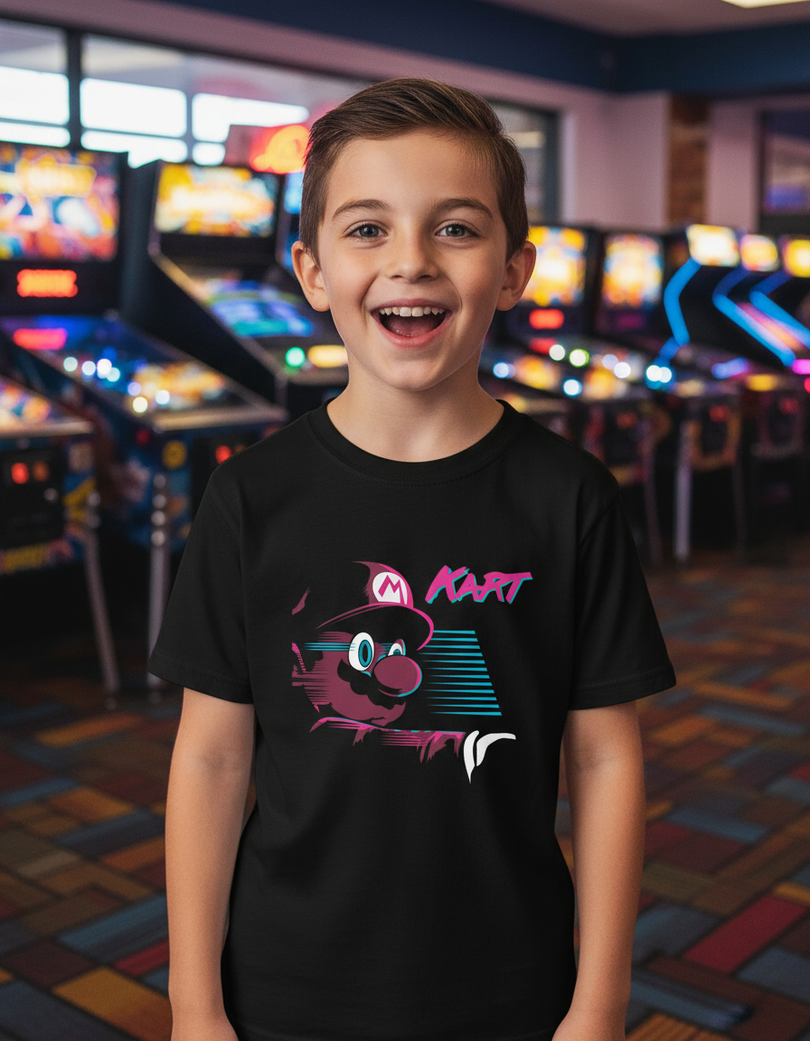 Remera: Mario Kart Lineal Memoestampados