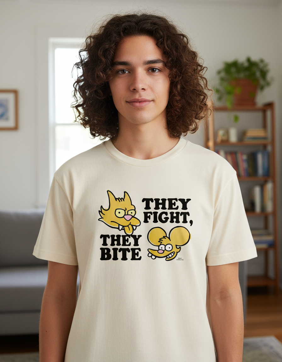 Remera: The Simpsons- They Fight They Bite