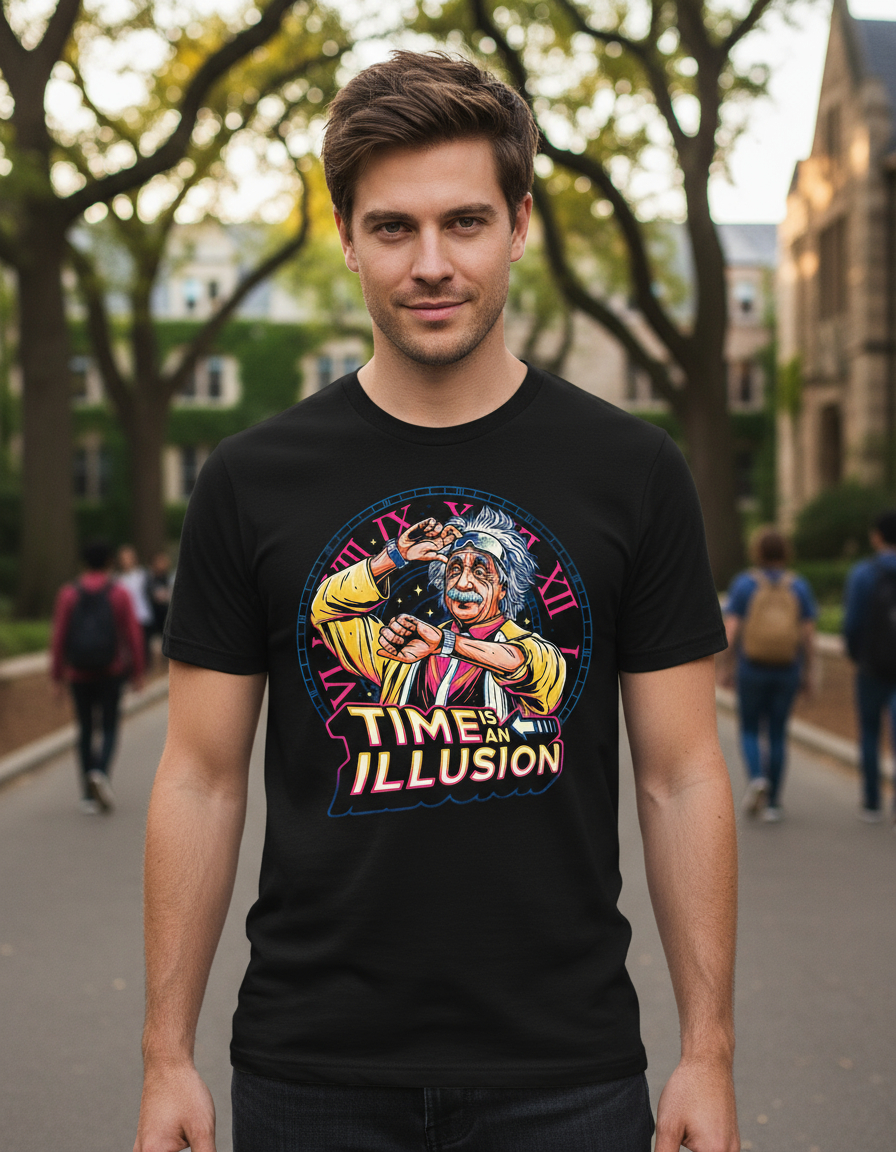 Remera: Time Is An Illusion Memoestampados
