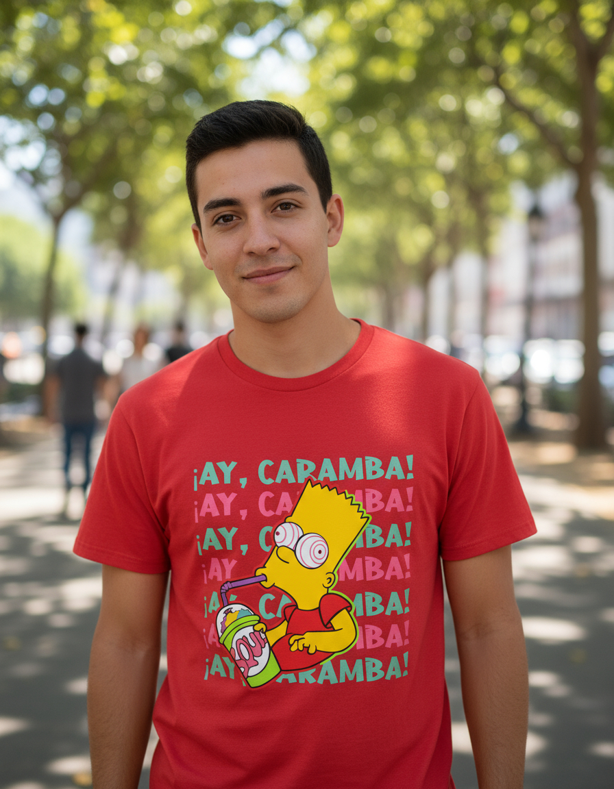 Remera: Bart Ay Caramba Memoestampados - Imagen 9