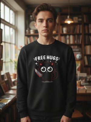 Buzo Free Hugs Cat Memoestampados