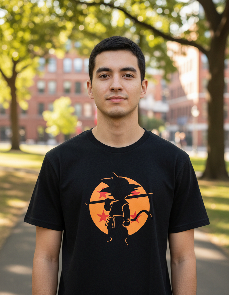 Remera: Goku Silueta 01 Memoestampados