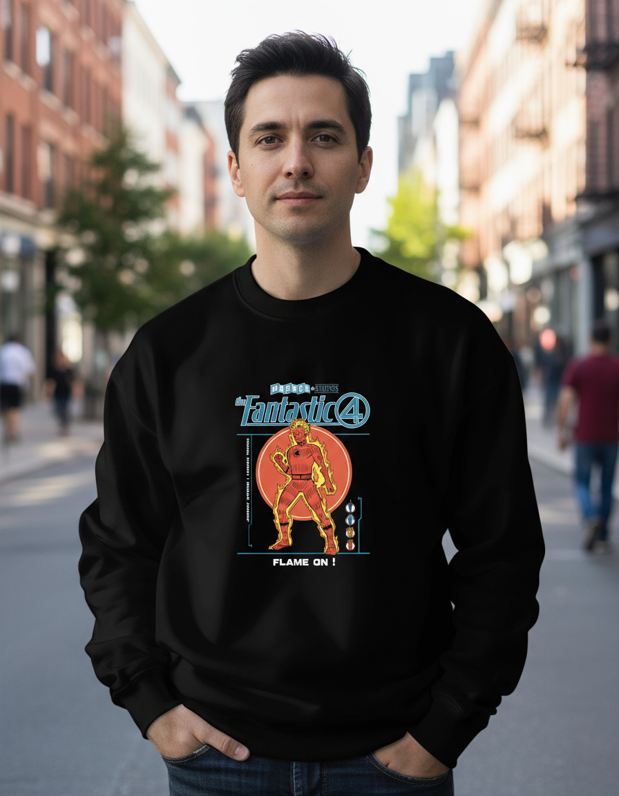 Buzo 4 Fantasticos Jhonny Storm Memoestampados