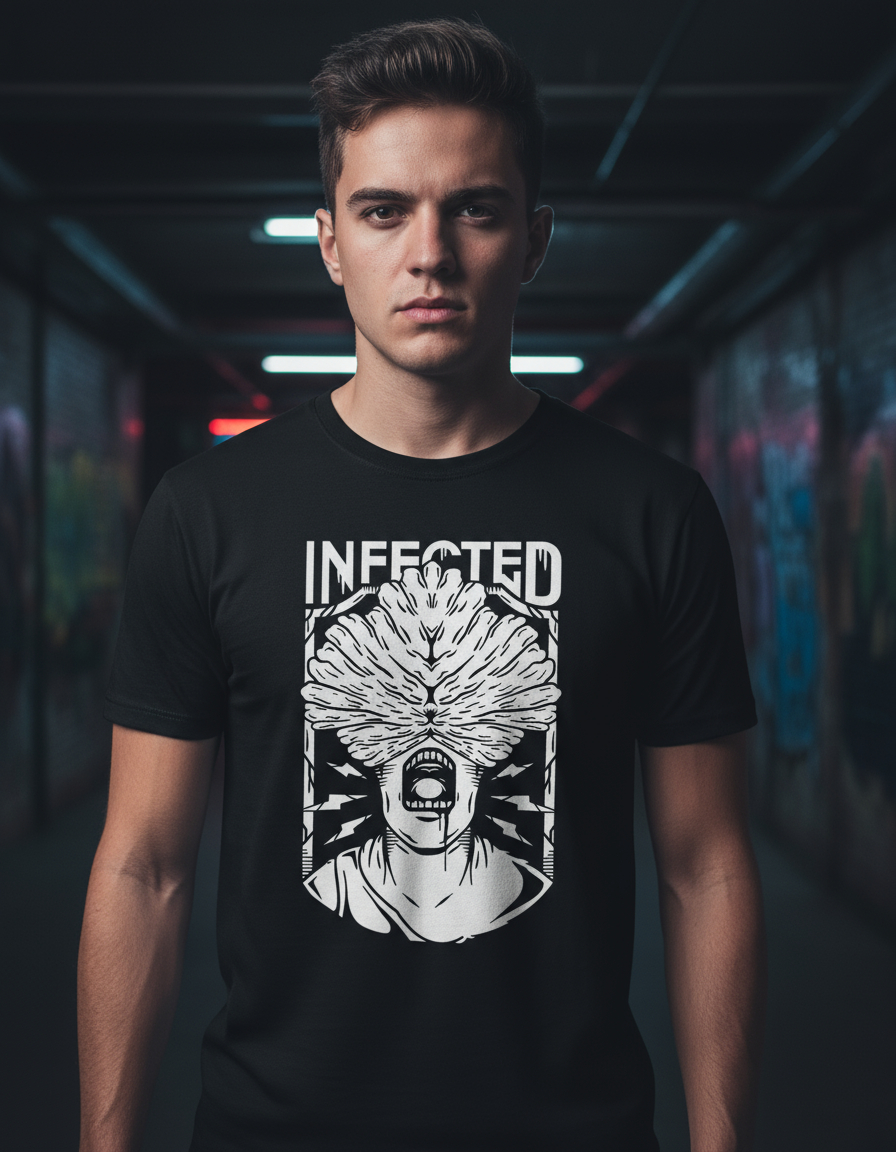 Remera: Infected Clicker Memoestampados