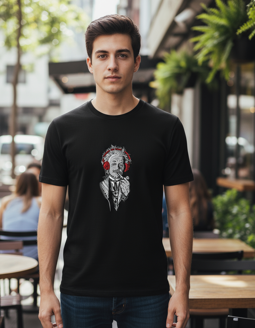 Remera: Einsten Musica Memoestampados
