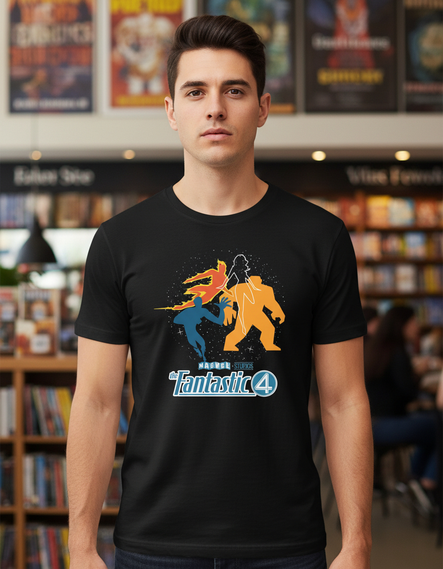 Remera: Los 4 Fantasticos Siluetas Memoestampados