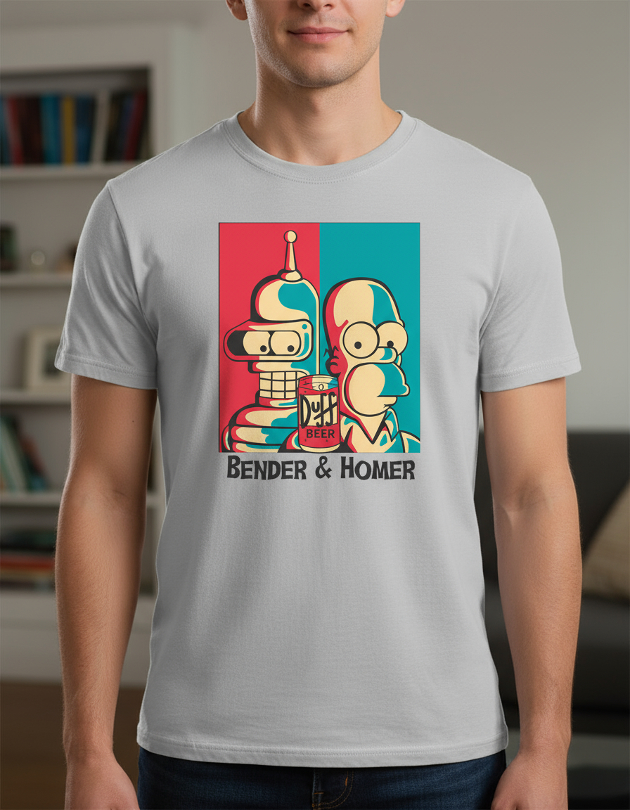 Remera: Bender _ Homer Memoestampados - Imagen 10