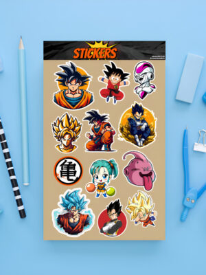 Pack Pegotines Stickers Dragon Ball Z Memoestampados
