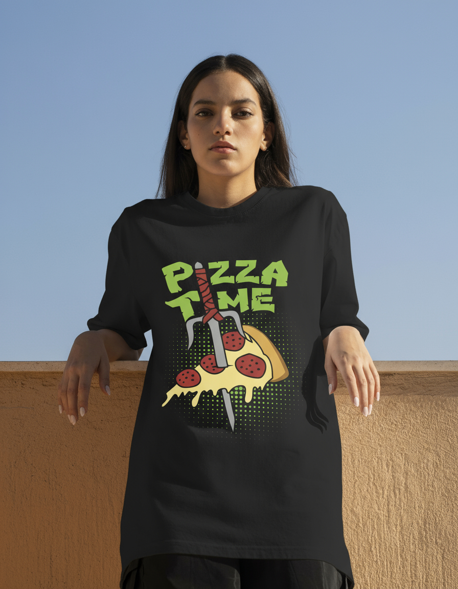 Remera: Pizza Time Memoestampados