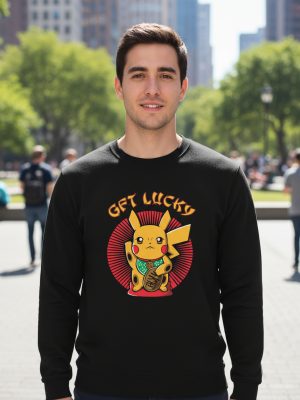 Buzo Get Lucky Pikachu Memoestampados