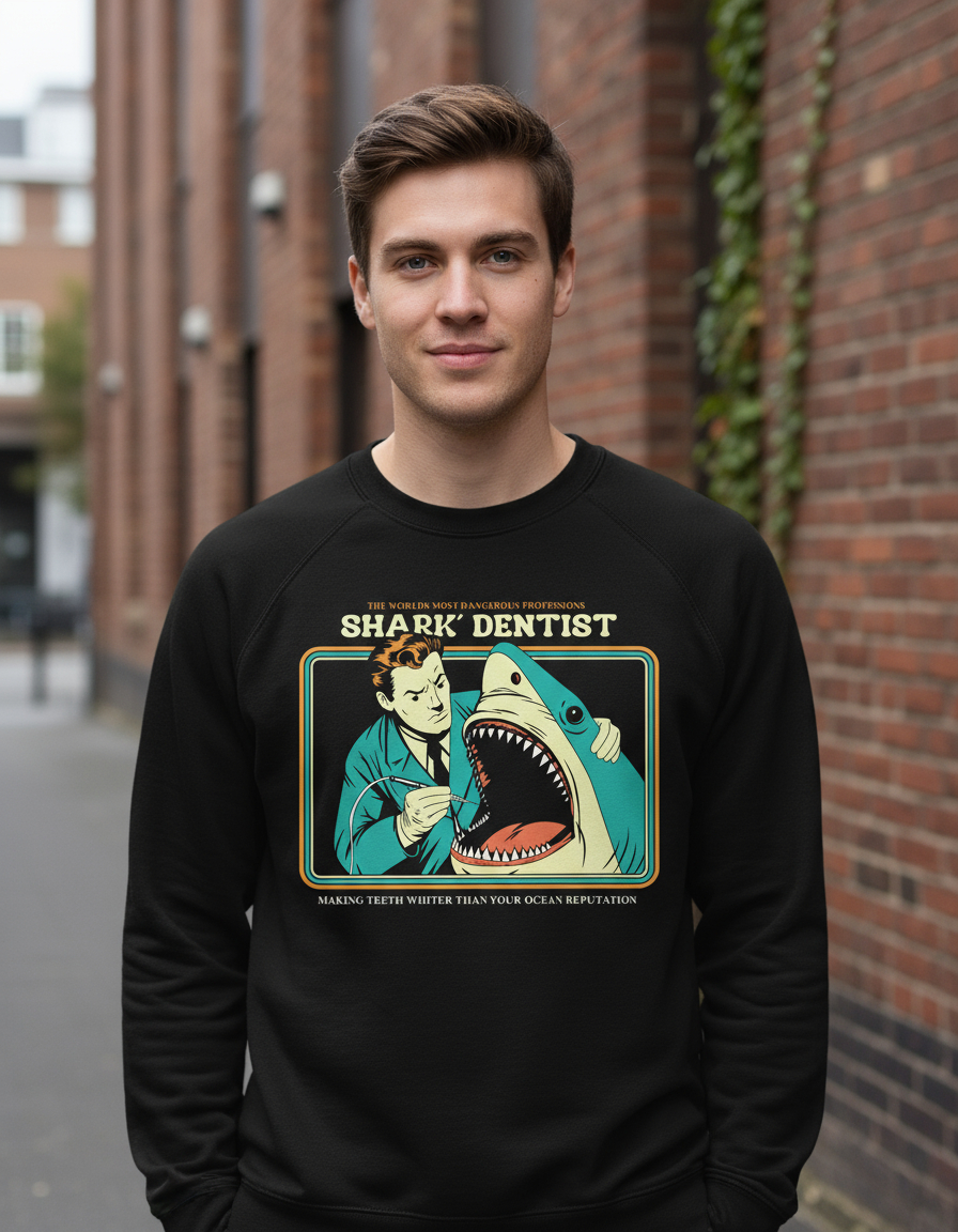 Buzo Shark Dentist Memoestampados