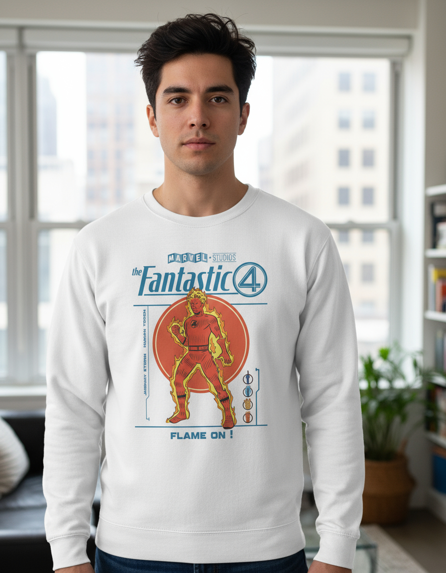 Buzo 4 Fantasticos Jhonny Storm Memoestampados - Imagen 4