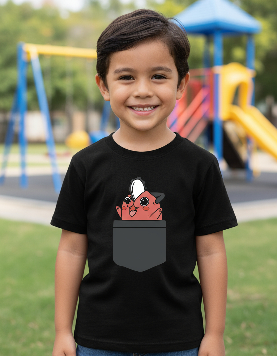 Remera: Pochita De Bolsillo Memoestampados