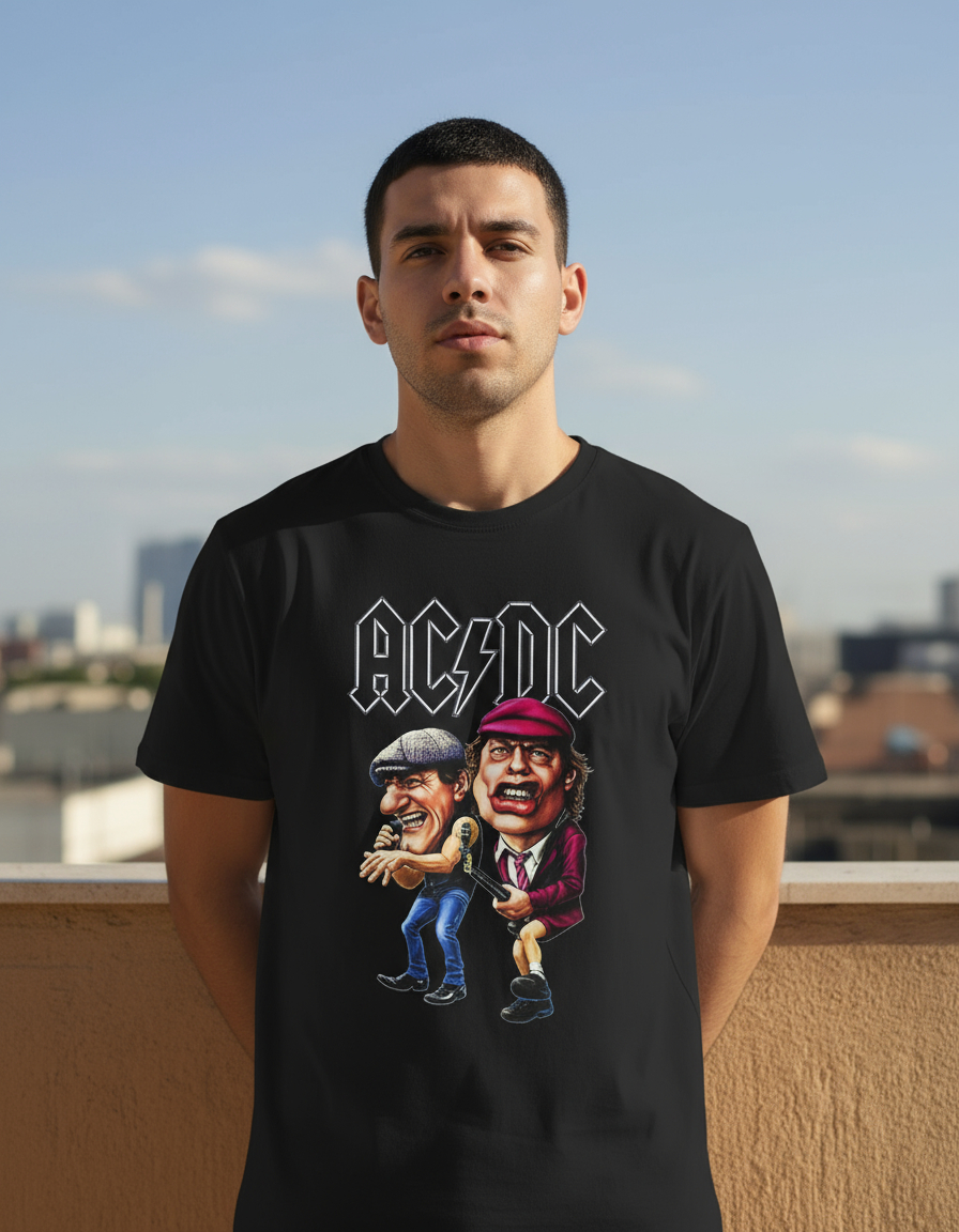 Remera: Ac Dc Comic Memoestampados