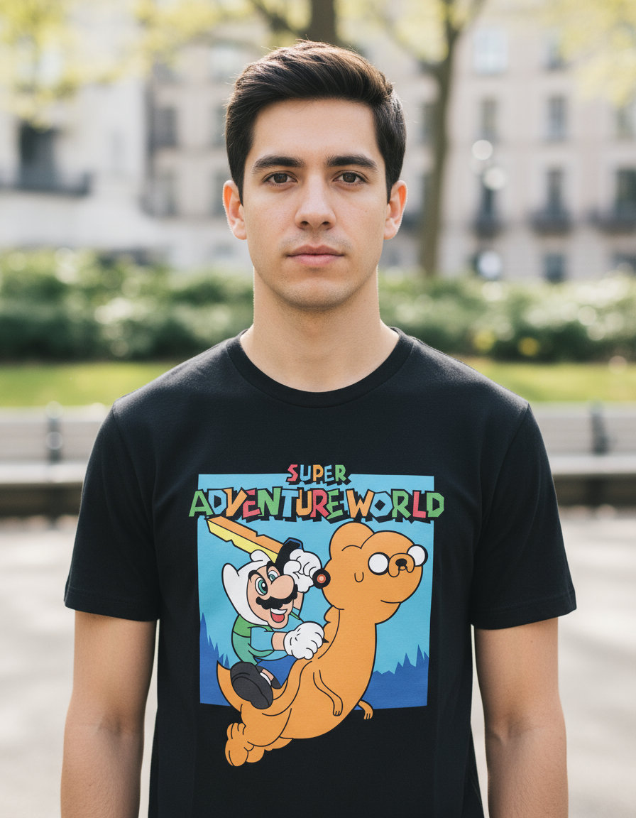 Remera: Super Adventureworld Memoestampados