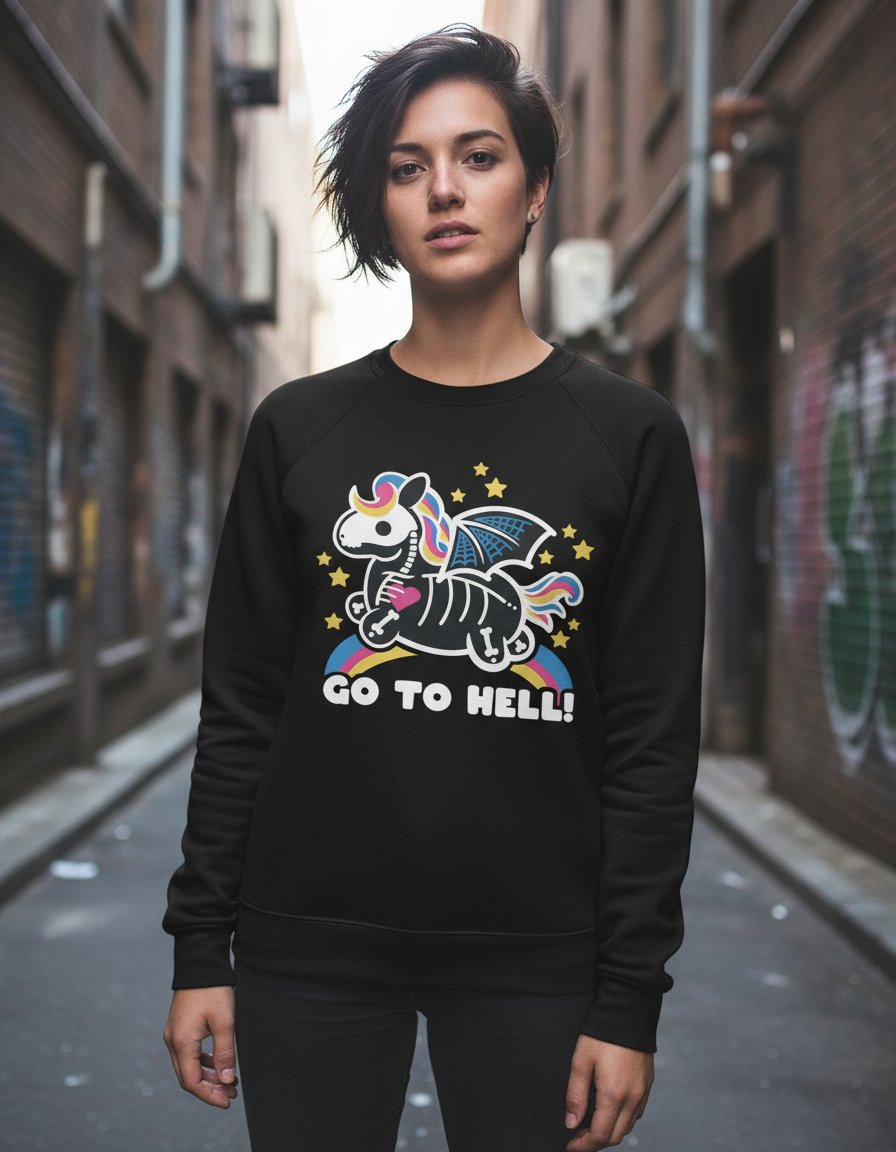 Buzo Go To Hell Kawai Memoestampados