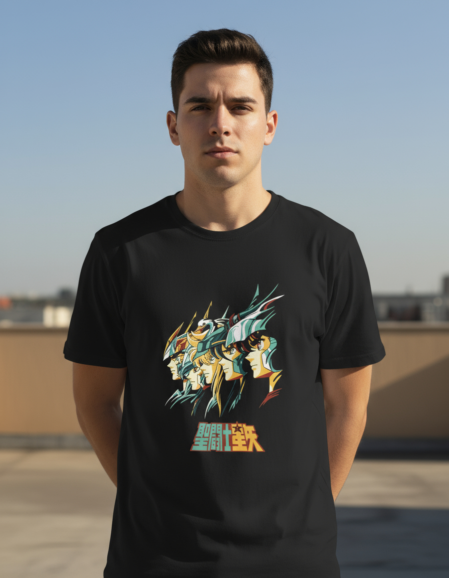 Remera: Caballeros Del Zodiaco 01 Memoestampados