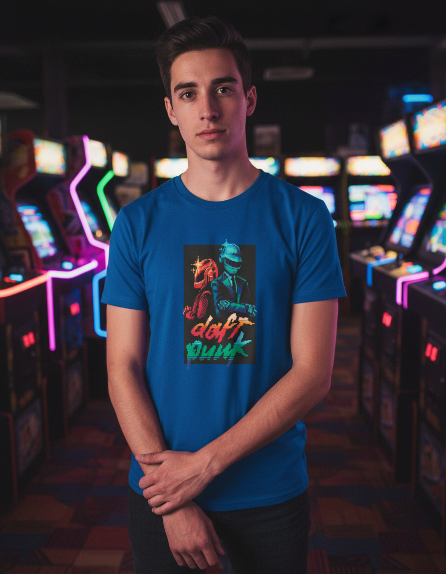 Remera: Daft Punk Pixel Art Memoestampados - Imagen 9
