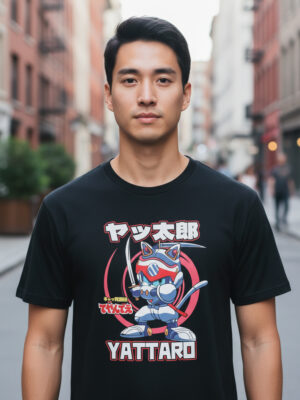 Remera: Yattaro Gatos Samurai Memoestampados