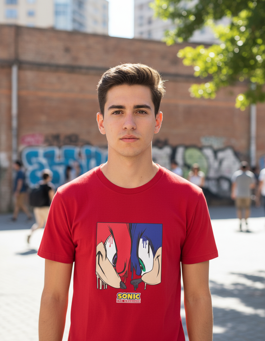 Remera: Sonic Cara Espejo Memoestampados - Imagen 9
