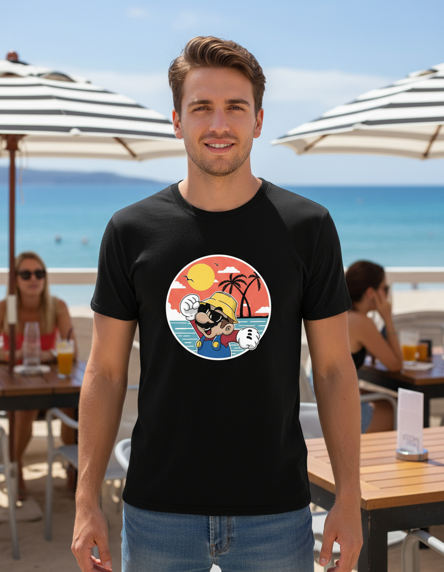 Remera: Mario Beach Memoestampados