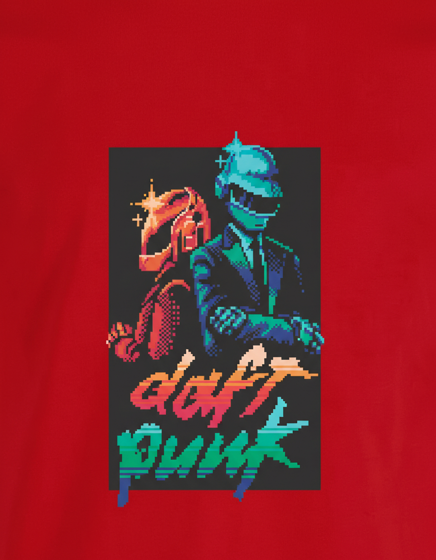 Remera: Daft Punk Pixel Art Memoestampados - Imagen 14