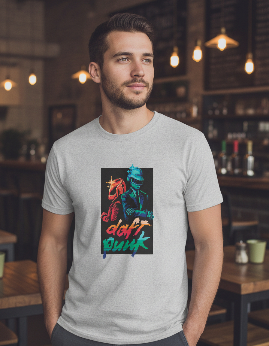 Remera: Daft Punk Pixel Art Memoestampados - Imagen 32