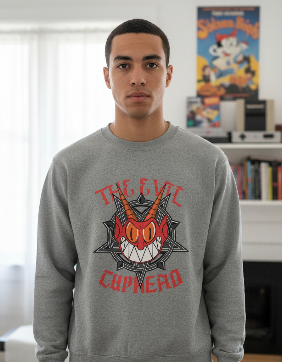 Buzo The Evil Cuphead Memoestampados - Imagen 5