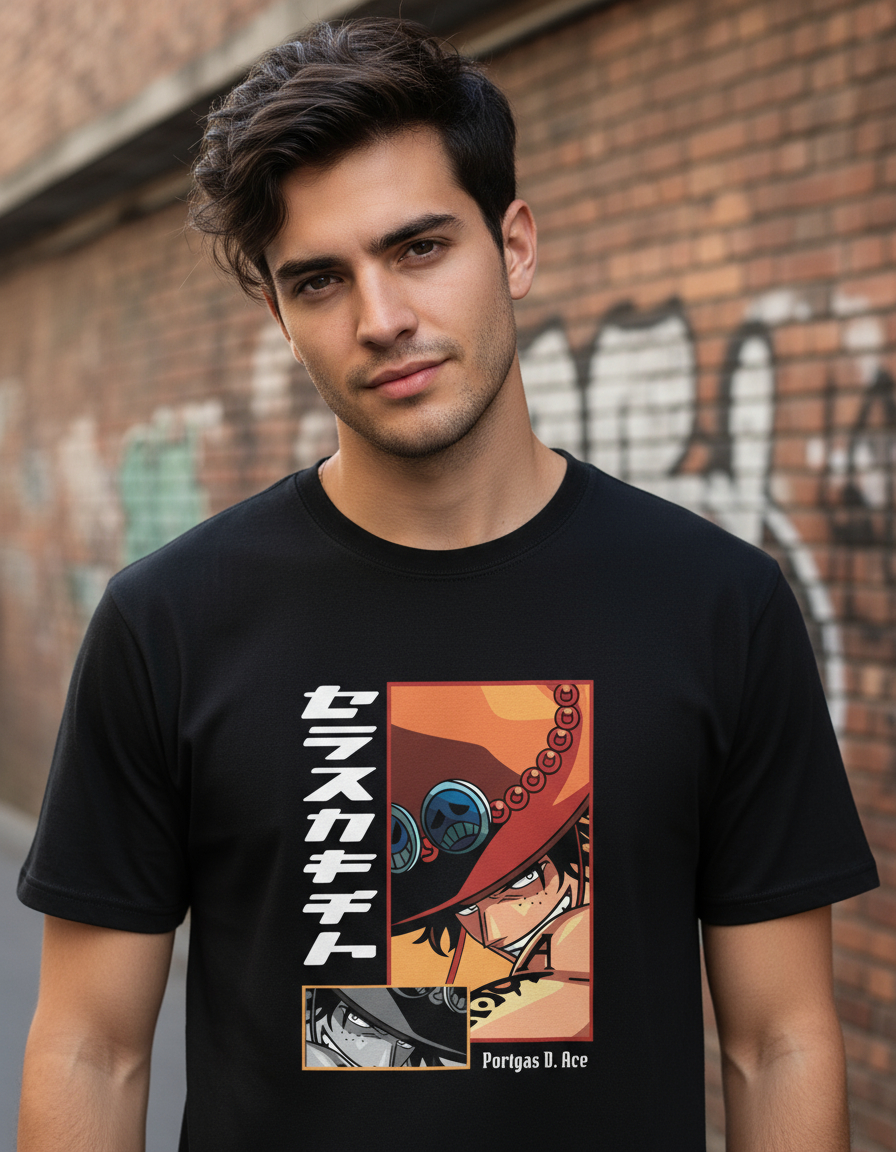 Remera: Portgas D. Ace 02 Memoestampados