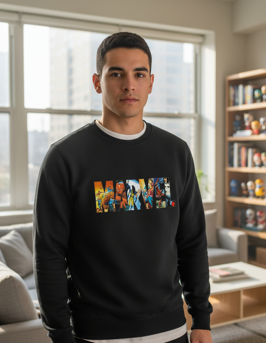 Buzo Marvel Logo Memoestampados