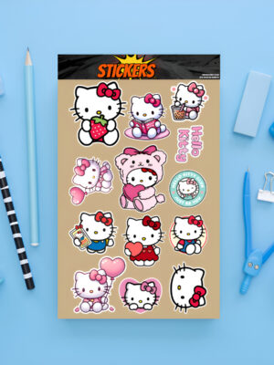 Pack Pegotines Stickers Hello Kitty Memoestampados