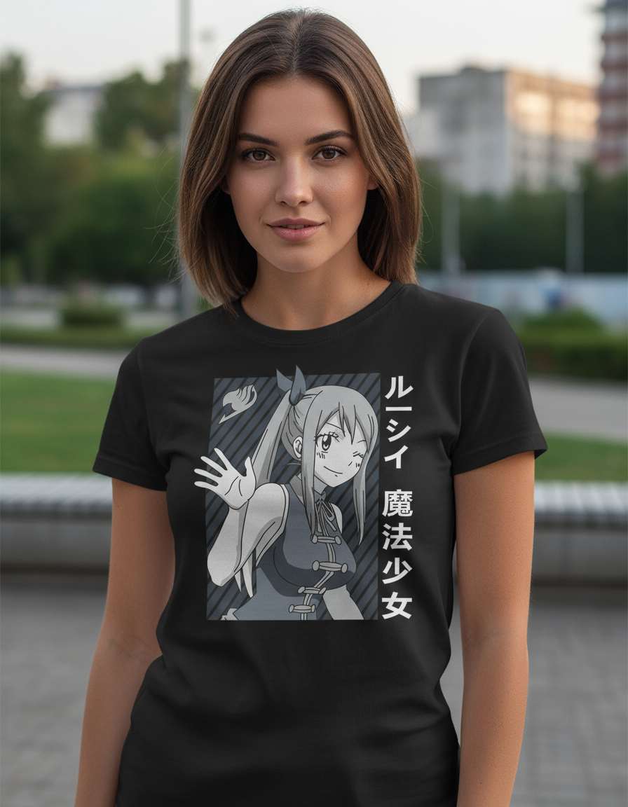 Remera: Lucy Heartfillia Memoestampados