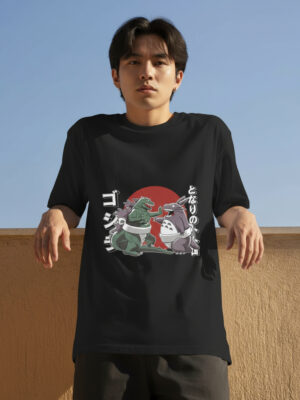 Remera: Godzilla Vs Totoro Memoestampados