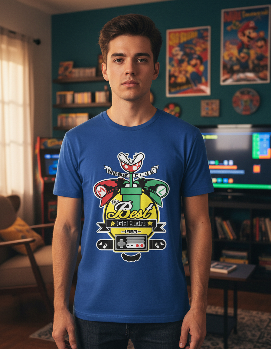 Remera: The Best Gamer 1983 Memoestampados - Imagen 6