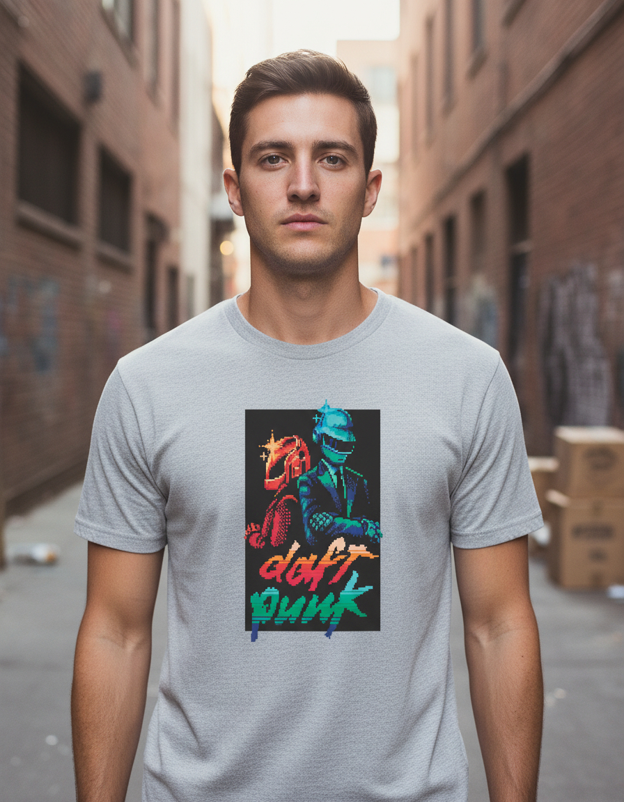 Remera: Daft Punk Pixel Art Memoestampados - Imagen 30