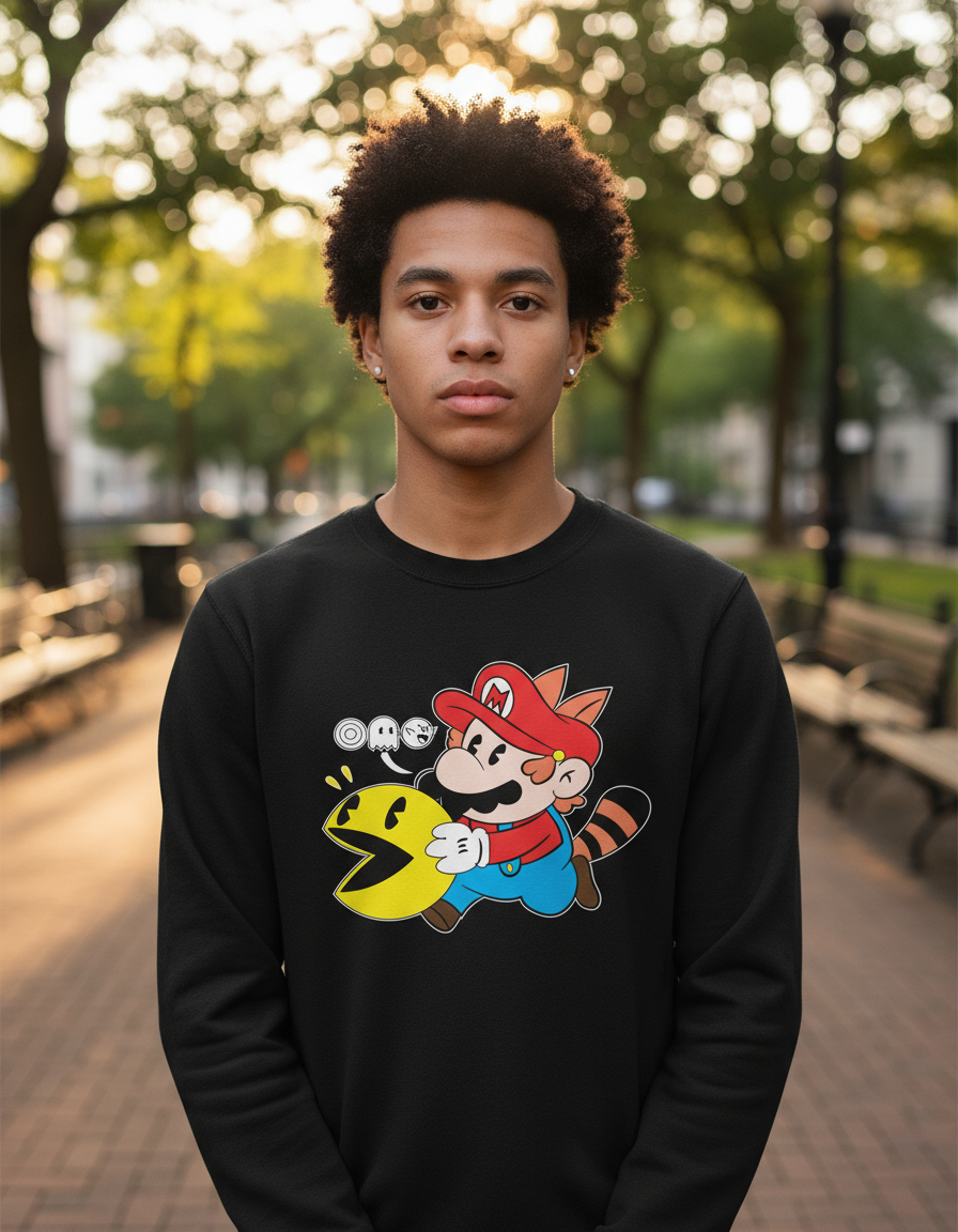 Buzo Mario Pac-man Memoestampados