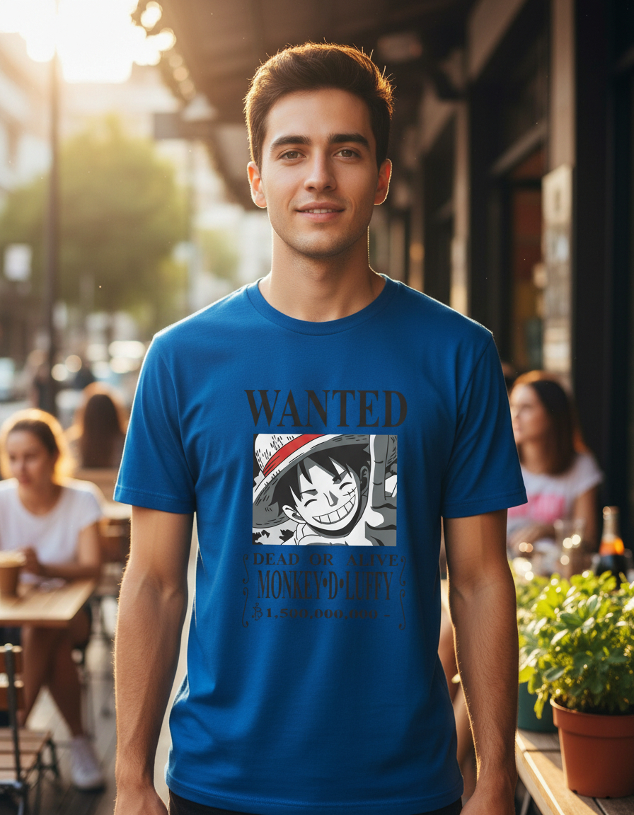 Remera: Wanted Luffy Memoestampados - Imagen 5