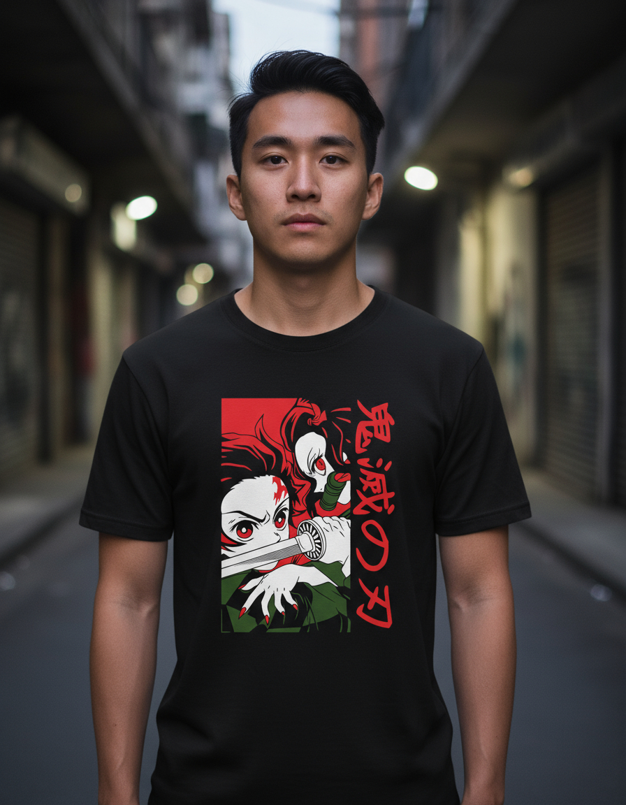 Remera: Nezuko Y Tanjiro Kamado 01 Memoestampados - Imagen 2