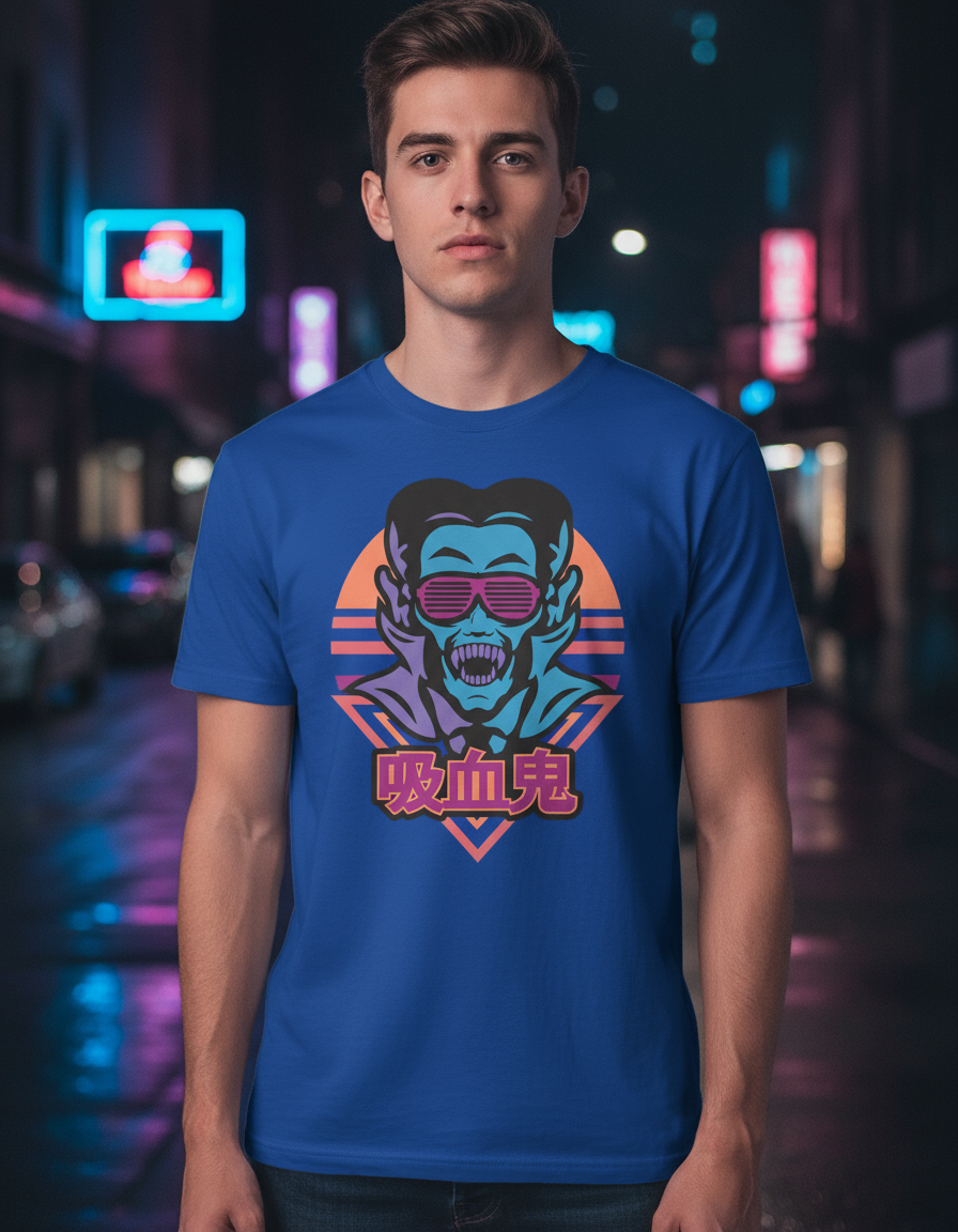 Remera: Dracula Vaporwave Memoestampados - Imagen 7