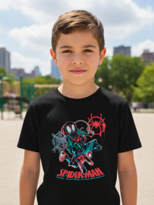 Remera: Spider Morales Glitch Memoestampados